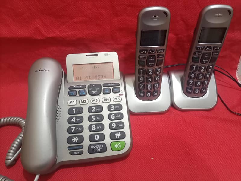 Landline Phone with cordless  built in wirless intercom 0
