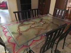 dinning table for sale ( glass table)