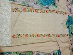 2 Piece stitched embroidered suit lawn . Brand ( Salitex)