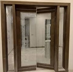 Aluminium window sliding and openabel Glass designing steel railling