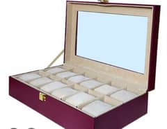 12 Pcs Leather Watch Box 10/10 New almost