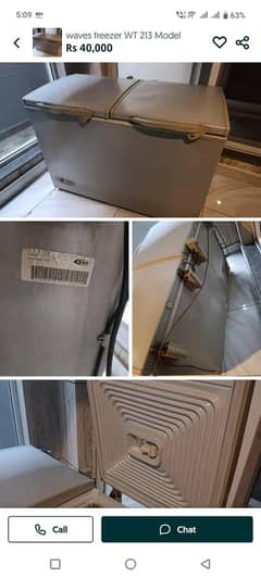 waves refrigerator & freezer WT 213 Model