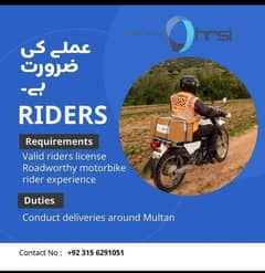 RIDER required in multan