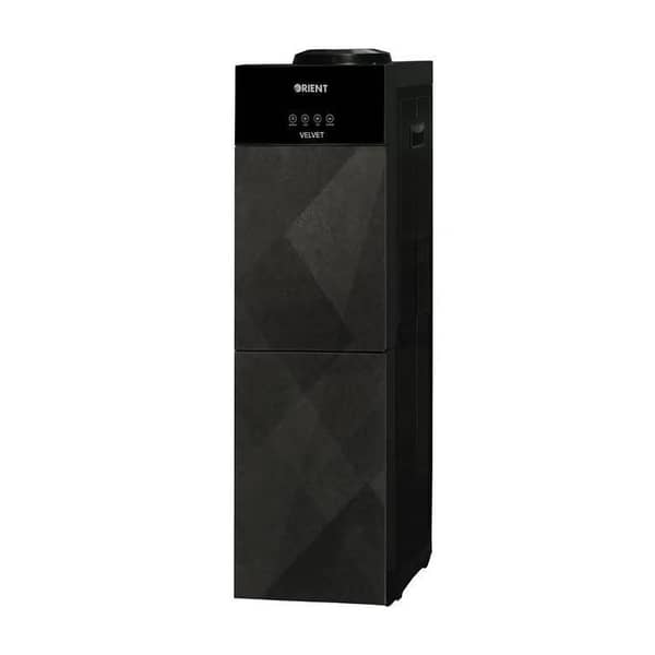 Orient Velvet Black 3 Taps Glass Door Water Dispenser