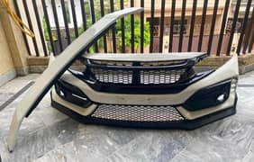 Civic X Front Bumper sports  & Spoiler