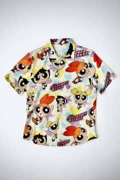 Powerpuff Punch – XL Premium Button-Up Shirt
