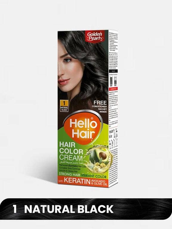 HELLO HAIR - HAIR COLOR NATURAL BLACK 1