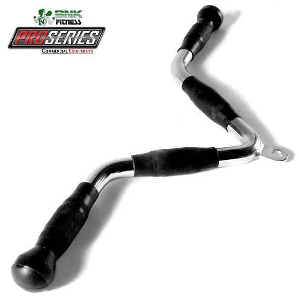 SNK Fitness Pro Series EZ Curl Bar with Preacher Handle Attachment for Cable Machines