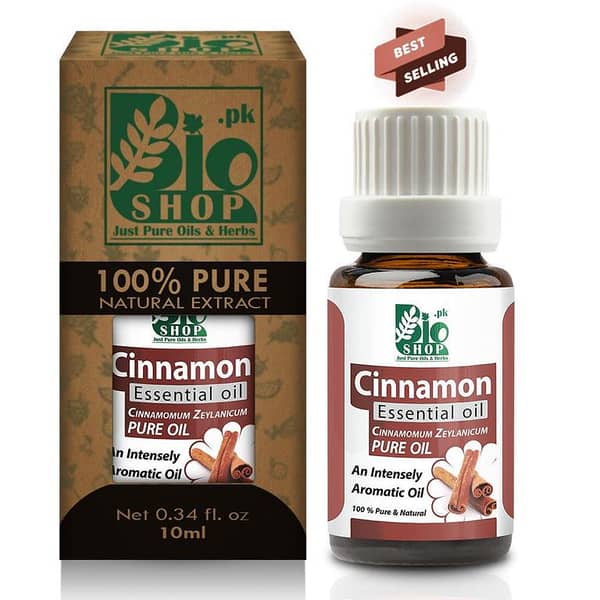 Bio Shop™ Cinnamon Essential Oil - 100% Pure and Natural Aromatherapy