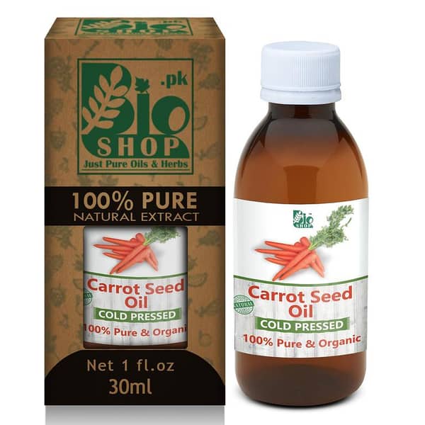 Bio Shop™ Carrot Seed Oil - 100% Pure, Organic, Unrefined, Cold Pressed for Skin and Hair Care