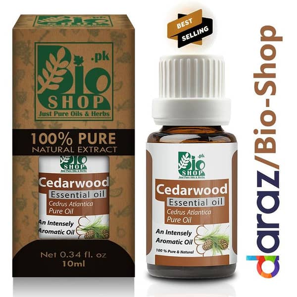 Bio Shop™ Cedarwood Aromatherapy Essential Oil - 100% Pure & Natural