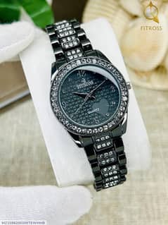 stylish woman's quartz watche with chain starp 1 pcs