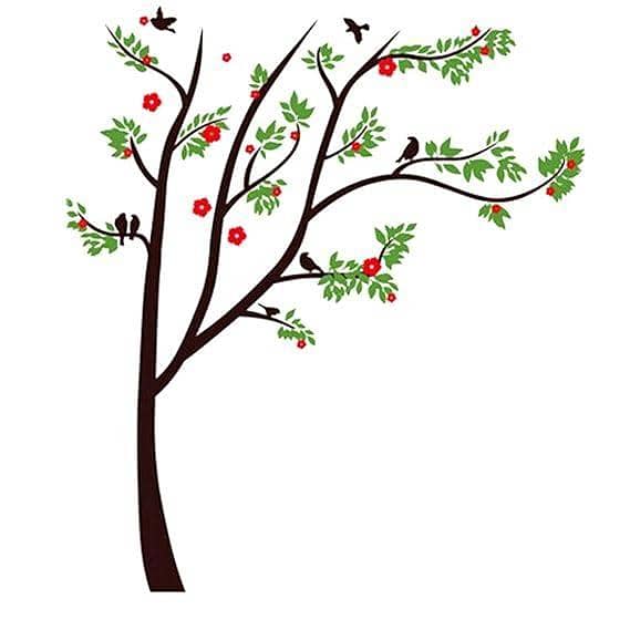 Tree Sofa Pattern Removable Wall Sticker Mural for Living Room by Generic