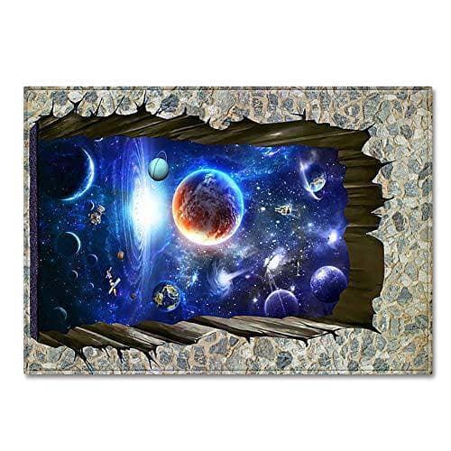 3D Outer Space Doormat - Non-Slip Indoor Area Rug for Living Rooms, Bedrooms, and Dining Areas - Universe Solar System Design