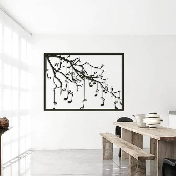Melody Tree Panel | Tree of Life Wall Decor Featuring Musical Notes