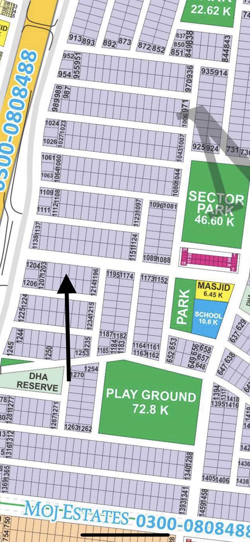1 Kanal Plot For Sale In H Block of Dha 9 Prism 0
