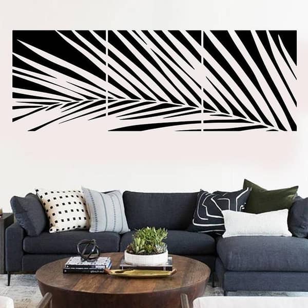Duruibom Tropical Palm Tree Leaves Wall Sticker for Office and Kids Rooms
