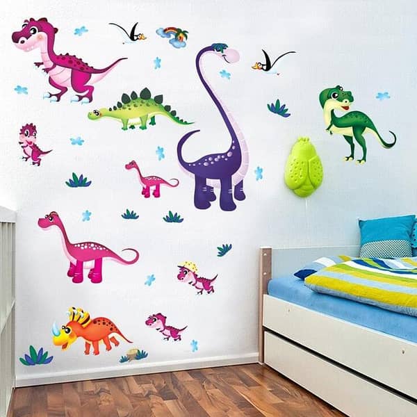 Zs Sticker ABC1045 Dinosaur Vinyl Wall Decals for Kids' Rooms and Nurseries