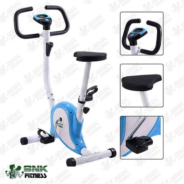 SNK FITNESS Exercise Bike Training Bicycle Cardio Fitness Sports Cycling Workout Gym Home Upright Stationary Exercise Bike Household Fitness Spinning Bike With LCD Display