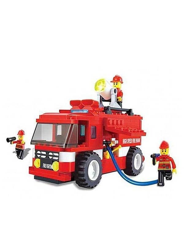 Fire Fighting Truck Building Blocks - Multicolor
