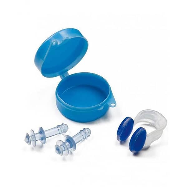 Ear Plug and Nose Pin Combo Set in Blue