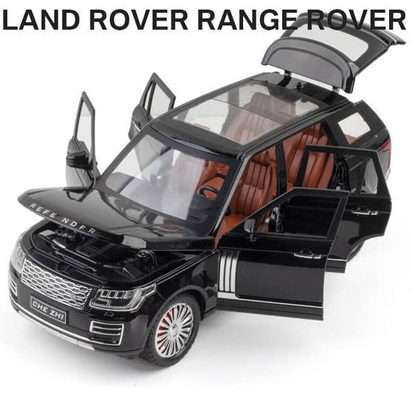 XLG Big Range Rover Vogue 1:24 Die Cast Metal Model Car - 8 Inch Black Collectible Toy
