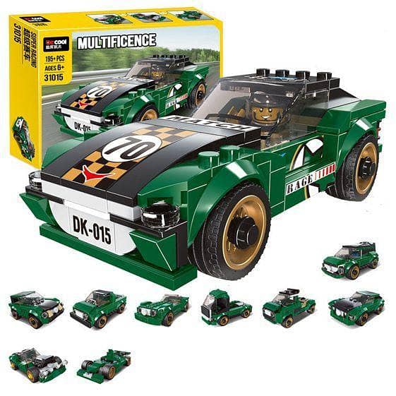 Decool Mini Racing Cars Technic Building Blocks Set 31015 for Kids