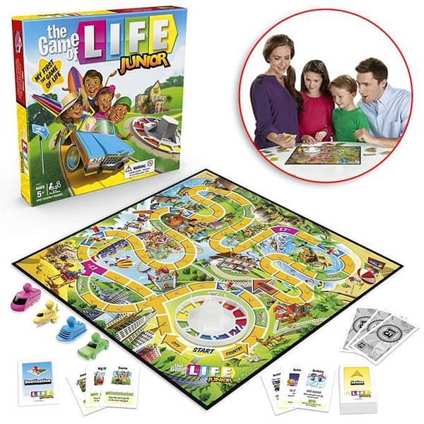 The Game of Life Junior: Adventure Cards and Decision-Making Board Game for Kids, Locally Made