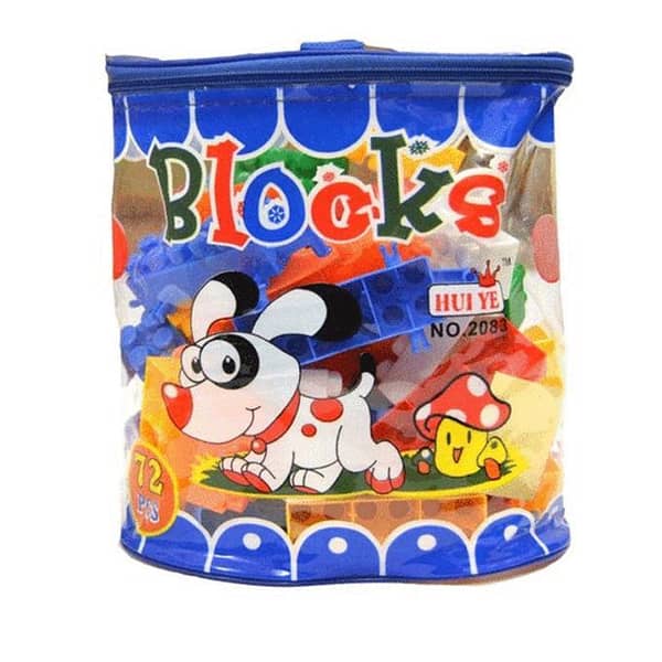 Blue - Plastic Blocks 72 Pcs