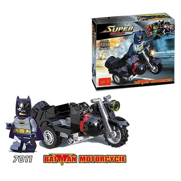 Jisi Bricks Batman Motorcycle Building Blocks Set 7011 - 33+ Pieces