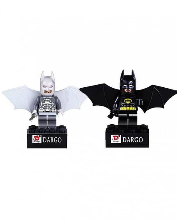 Pack of 2 - Batman Building Blocks - White & Black