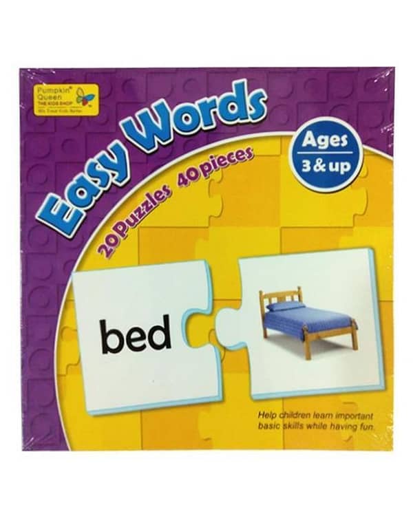 Easy Word Matching Puzzles for Children