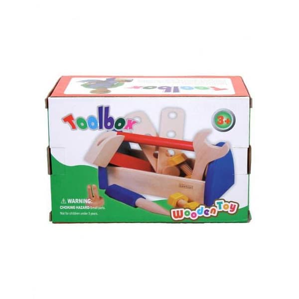 Wooden Toy Toolbox - Multicolor