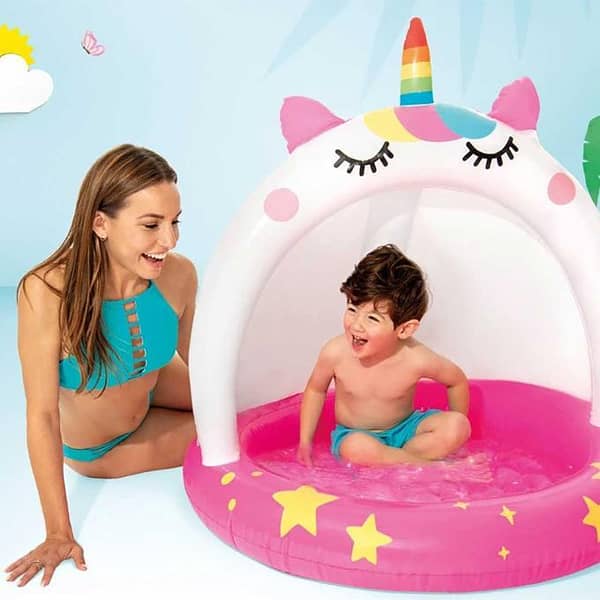 INTEX Inflatable Unicorn Baby Pool- 58438 - 40 inch x 40 inches
