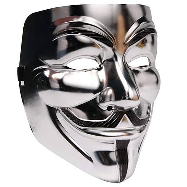 Imonic V for Vendetta Mask / Anonymous / Guy Fawkes Mask - Toys For Boys - Silver