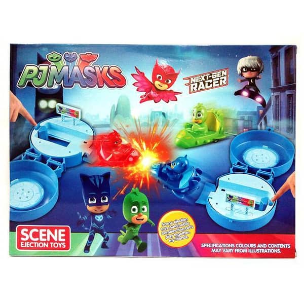 PJMASKS: Next-Gen Ejection 3 Cars Racing Set for Kids