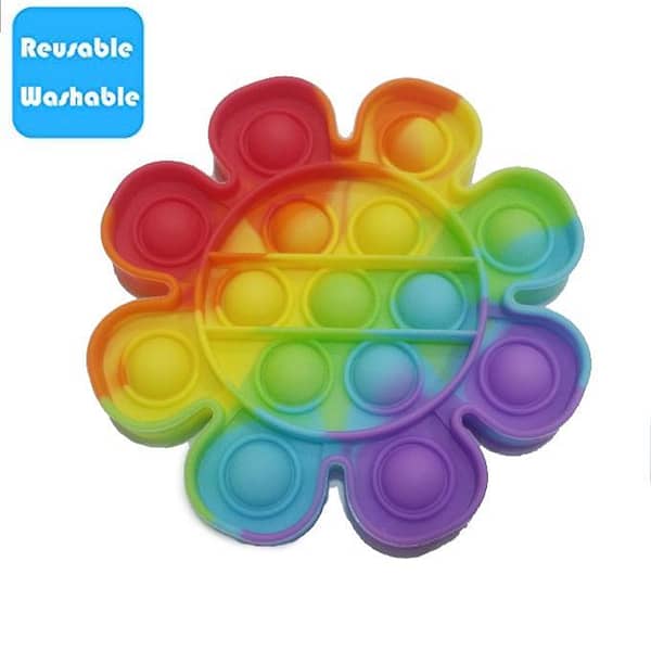 Planet X - Rainbow Flower Fidget Spinner - Vibrant Revolutions (5")