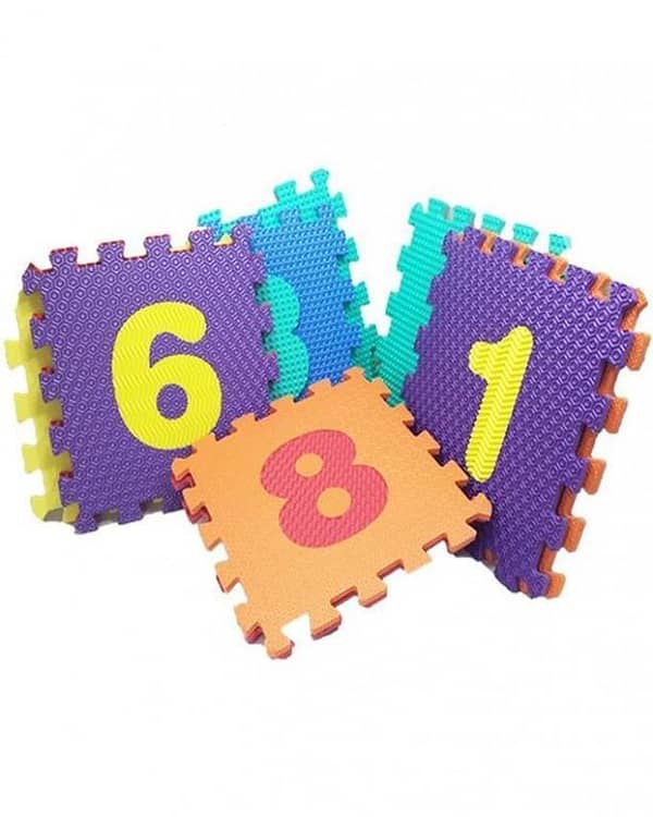 Planet X Numbers Puzzle Foam Floor Mat for Learning - Multicolor