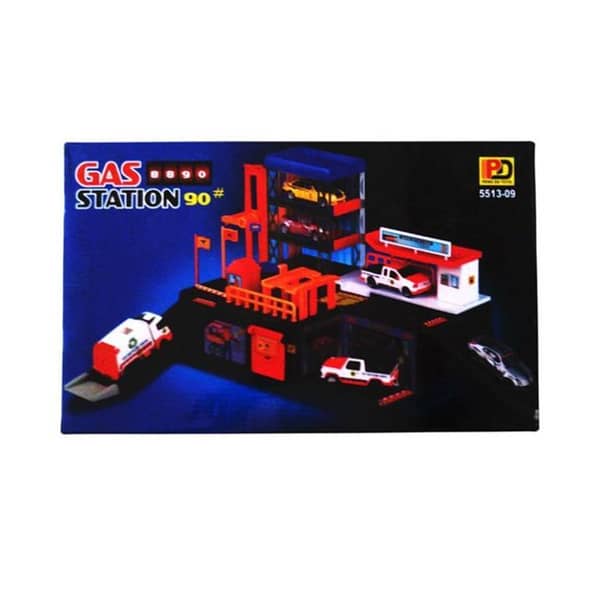 Gas Station Parking Play Set for Kids
