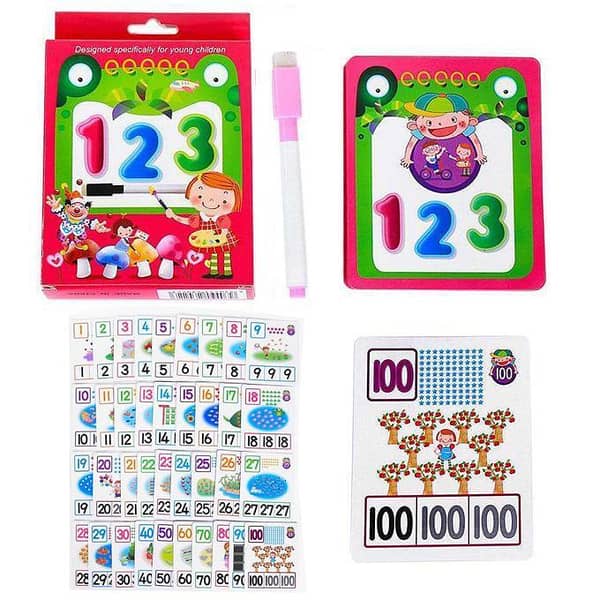 Planet X - 123 Number Flash Cards with Marker Pen