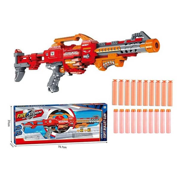 Fire Storm: Red Monsterr Machine Soft  Nerf Dart Shooter - 35ft Range