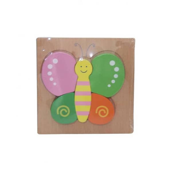 Wooden Puzzle - Butterfly - Multicolor