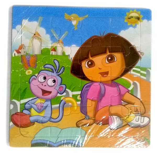 Wooden Jigsaw Puzzle - Dora the Explorer & Boots Monkey - 6 inches