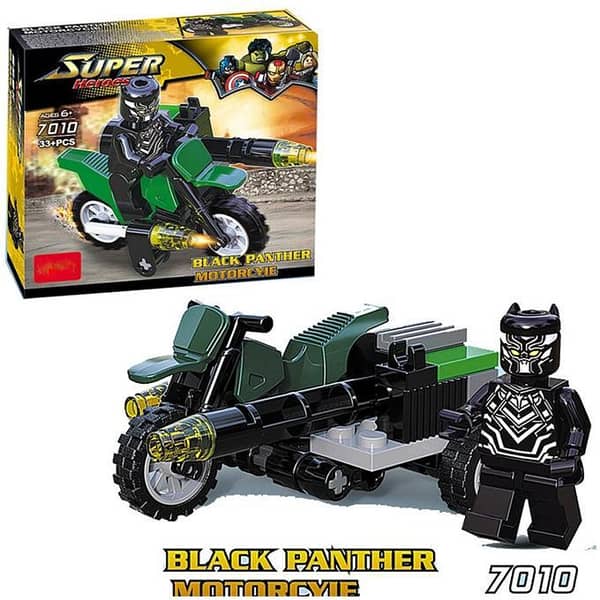 Jisi Bricks Black Panther Super Heroes Building Block Set - Model 7010 for Kids