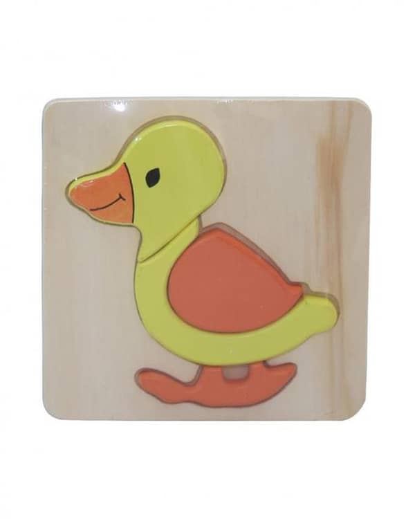 Planet X - Colorful Duckie Wooden Puzzle Challenge
