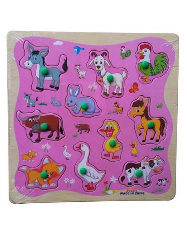 Planet X - Multicolored Wooden Barnyard Puzzle