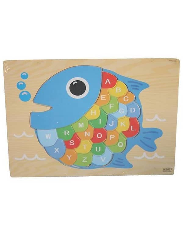 Wooden Alphabet Puzzle Featuring A to Z Letters