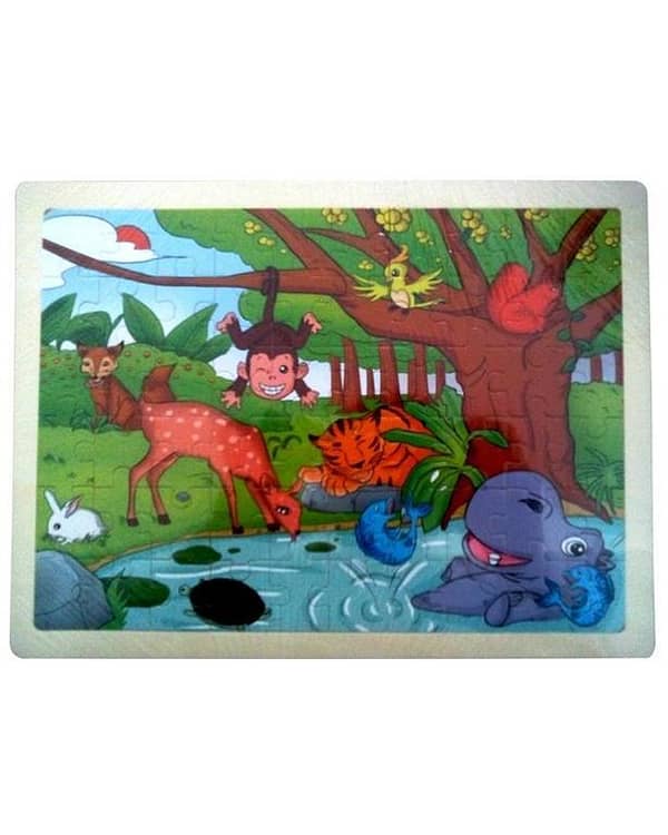 Multi-Color Wooden Forest Puzzle for Kids