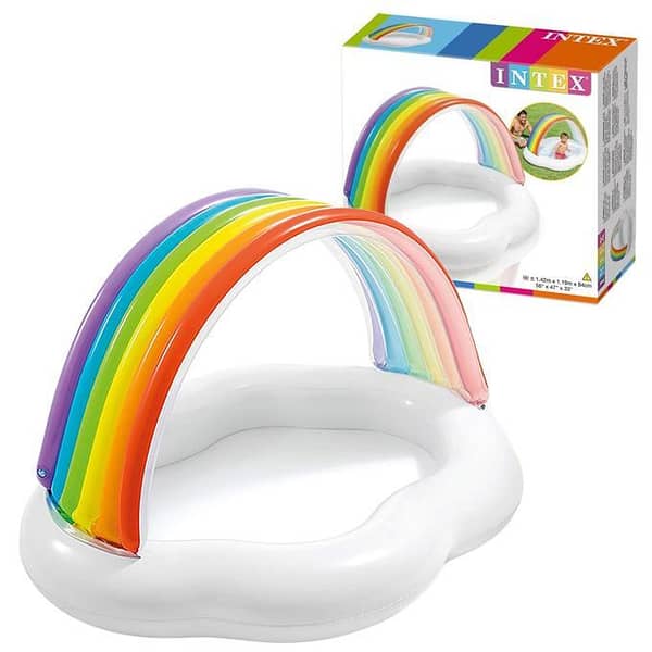 INTEX 57141 Rainbow Cloud Baby Pool (142 x 119 x 84 cm)