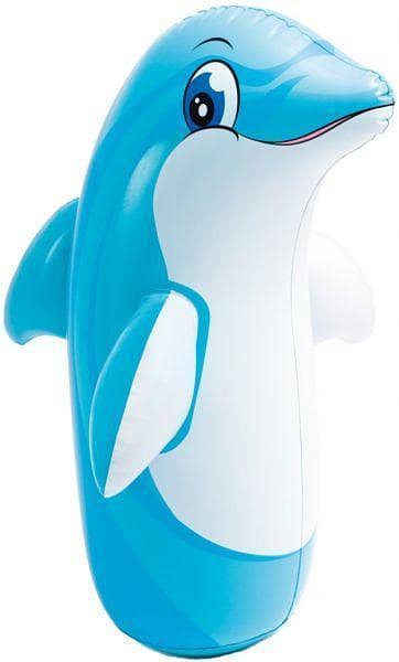 Intex – 3D Inflatable Dolphin Punching Bop – 44669
